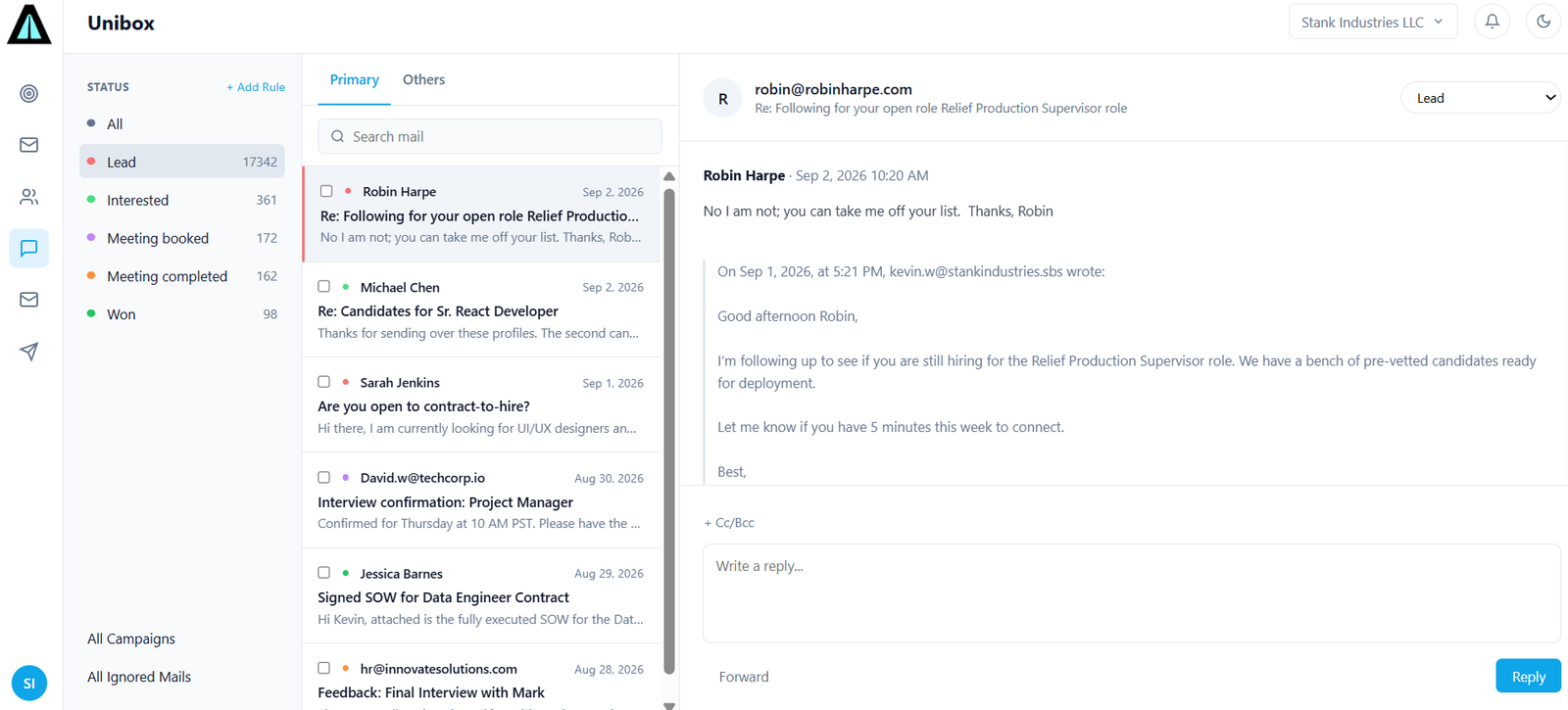 AiroGram Unified Inbox